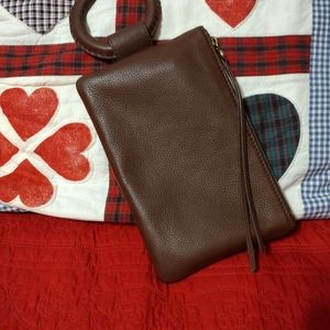 Hobo Storm wristlet wallet, dark brown like new. Holds all essentials plus some!